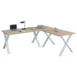 Möbelix Eckschreibtisch Lona 190x190cm Weiß/Eiche