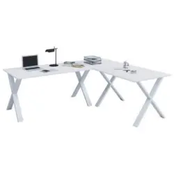 Eckschreibtisch Lona 160x130cm Weiß