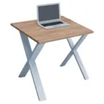 M&ouml;belix Schreibtisch Lona L: 80 cm Wei&szlig;/Eiche