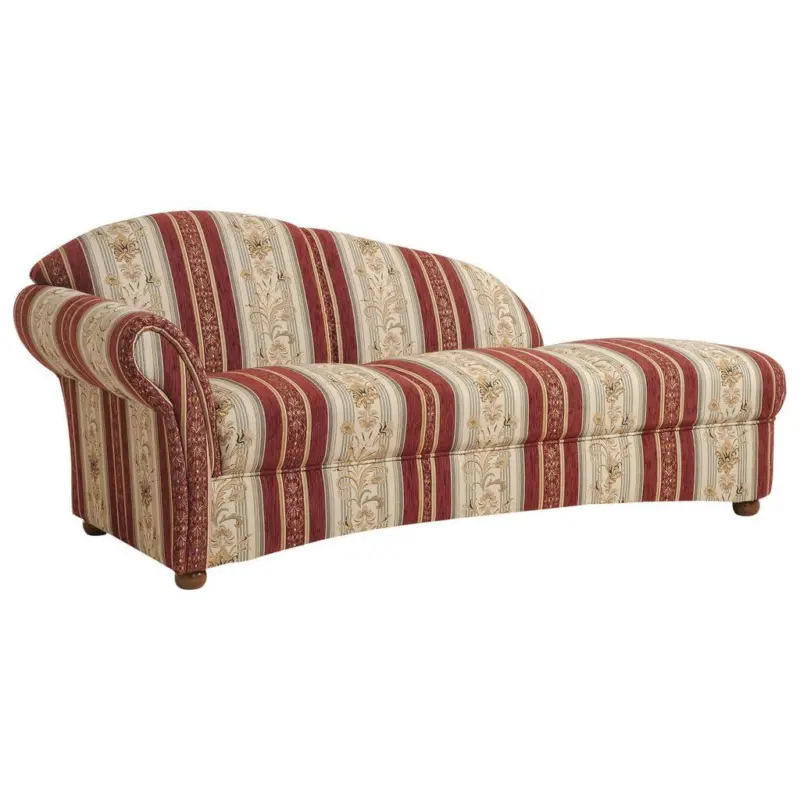 Recamiere Corona Rot/beige, Streifen Design