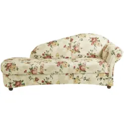 Recamiere Corona Gelb/rot/beige, Blumen Design