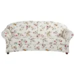 Möbelix 3-sitzer-sofa Corona Rot/weiß, Blumen Design