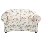 Möbelix 2-sitzer-sofa Corona Rot/weiß, Blumen Design
