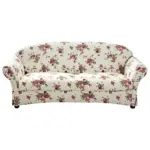 Möbelix 3-sitzer-sofa Corona Rot/beige, Blumen Design