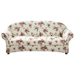 3-sitzer-sofa Corona Rot/beige, Blumen Design