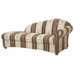 M&ouml;belix Recamiere Corona Braun/beige, Streifen Design