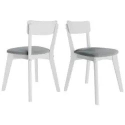 Esszimmerstuhl-set Mahoe Weiß Kiefer/textil