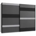 Möbelix Schwebetürenschrank Monaco Graphitfarben/Schwarz B: 270cm