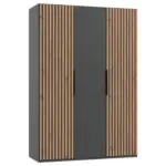 Möbelix Drehtürenschrank Andorra Eiche/Graphitfarben B: 150 cm