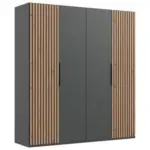 Möbelix Drehtürenschrank Andorra Eiche/Graphitfarben B: 200 cm