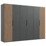 Möbelix Drehtürenschrank Andorra Eiche/Graphitfarben B: 300 cm
