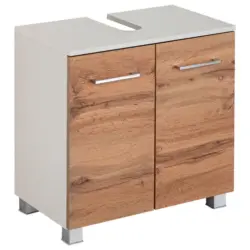 Waschbeckenunterschrank Paris Eiche Wotan/weiß B: 60 Cm