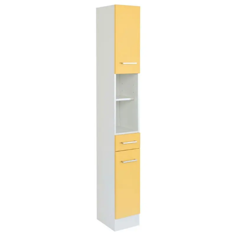 Hochschrank Riga Weiß/gelb B: 25 Cm