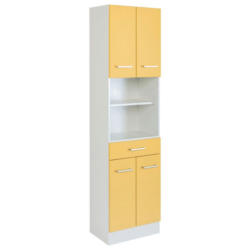 Hochschrank Riga Gelb/Weiß B: 50 cm