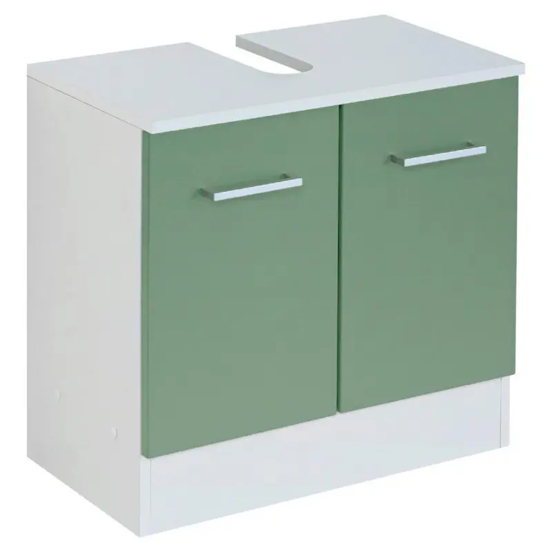 Waschbeckenunterschrank Riga Grün/weiß B: 60 Cm