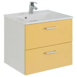 Waschtischkombi Riga Gelb/Weiß B: 60 cm