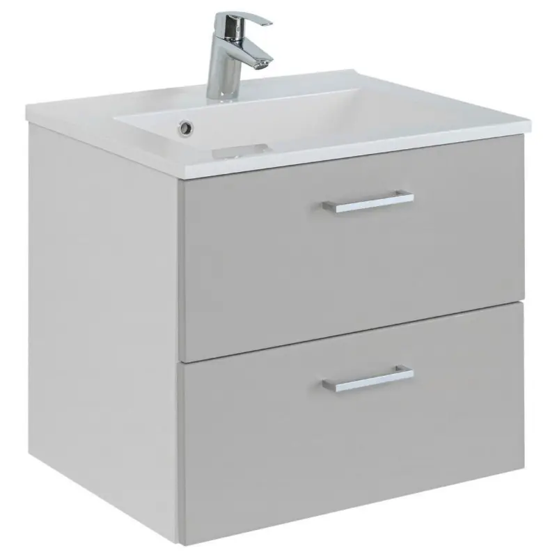 Waschtischkombi Riga Grau/Weiß B: 60 cm