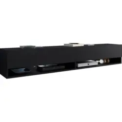 Lowboard B: 180 Cm Schwarz Graphit Matt