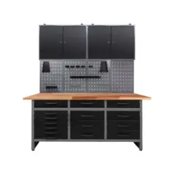 Werkbank-set Konny B: 160 Cm Anthrazit/grau
