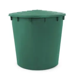 Regentonne Mit Deckel Dunkelgrün 500 L