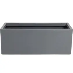 &Uuml;bertopf Kunststoff Grau Wetter-/ Und Uv-Best&auml;ndig