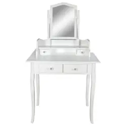 Schminktisch Vanessa 2 Weiß B: 80 cm + Spiegel