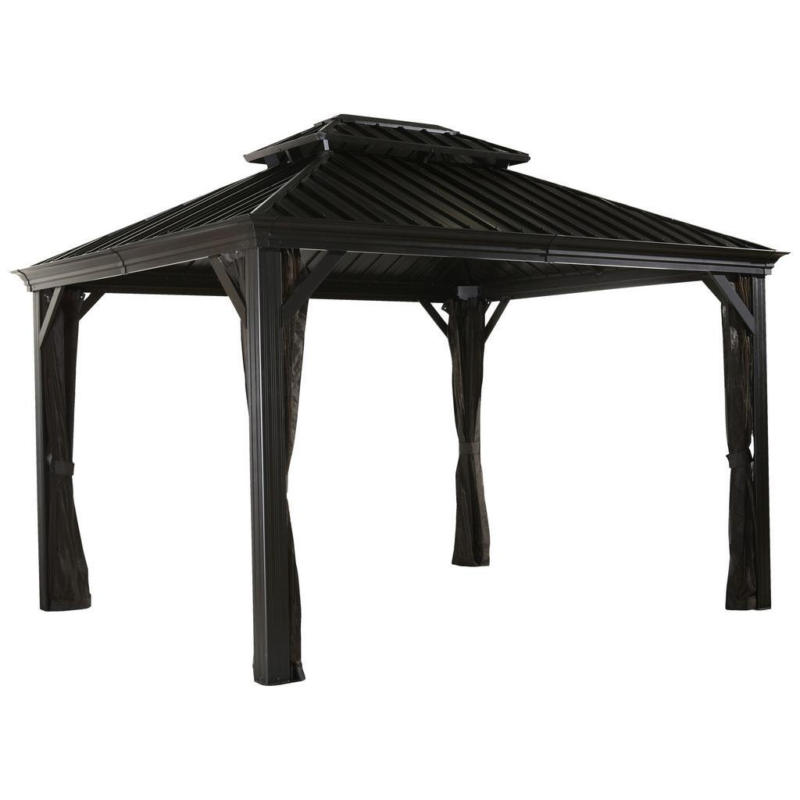 Pavillon Messina 369x298 cm Wetterfest Gartenpavillon