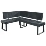 Möbelix Eckbank Dunkelgrau Polyester Lavik 134x185 Cm