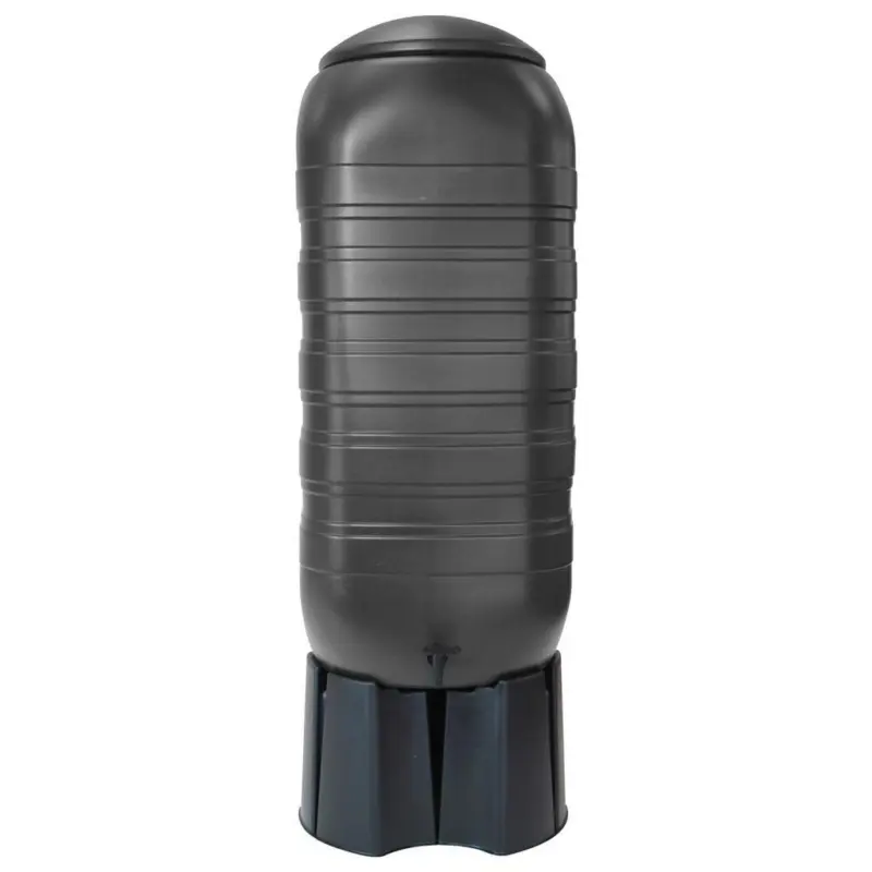 Regentonne Mit St&auml;nder Schwarz 250 L