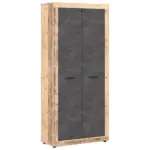 Möbelix Garderobenschrank Luna Graphitfarben B: 88,9 Cm