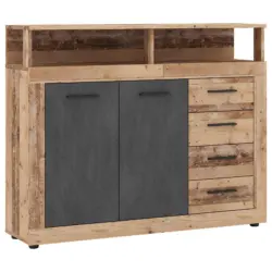 Kommode 119,5cm Luna A Anthrazit