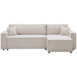 Ecksofa mit Schlaffunktion Mira Beige Cord