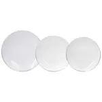 Möbelix Tafelservice Fascetta Platino 6 Personen Geschirr Set