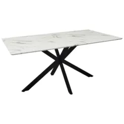 Esstisch Alba 160x90 Cm Schwarz/ Weiß