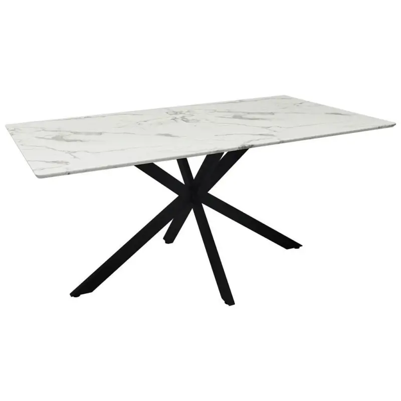 Esstisch Alba 160x90 Cm Schwarz/ Weiß