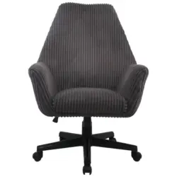 Drehstuhl Leone Mit Armstützen Kord Dunkelgrau