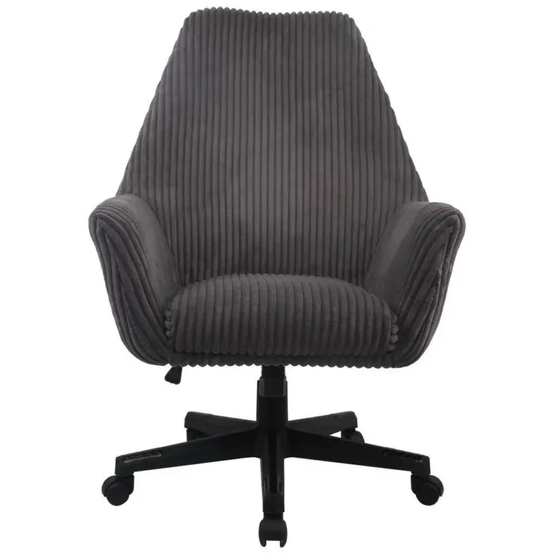 Drehstuhl Leone Mit Armstützen Kord Dunkelgrau