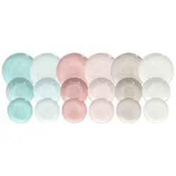 Tafelservice Pepper Keramik 6 Personen Geschirr Set