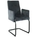 M&ouml;belix Armlehnstuhl Bordal Dunkelgrau Gepolstert