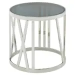 M&ouml;belix Beistelltisch Rund Wohnling Silberfarben