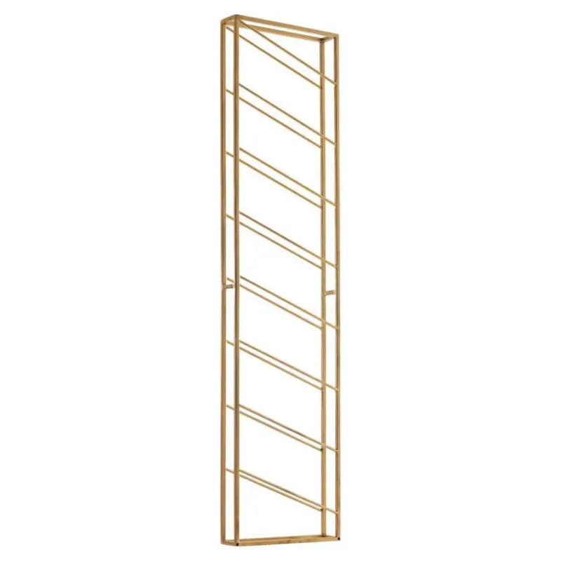 Weinregal Eisen Goldfarben F&uuml;r 8 Flaschen Bh 36x150 Cm