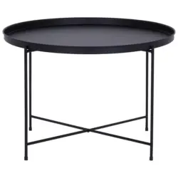 Couchtisch Rund Metall Dallas Schwarz