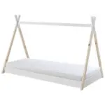 Möbelix Hausbett Tipi 90x200 cm Kiefer Weiß/Naturfarben
