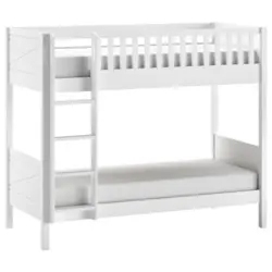 Etagenbett Scott Weiß Echtholz inkl. Zubehör