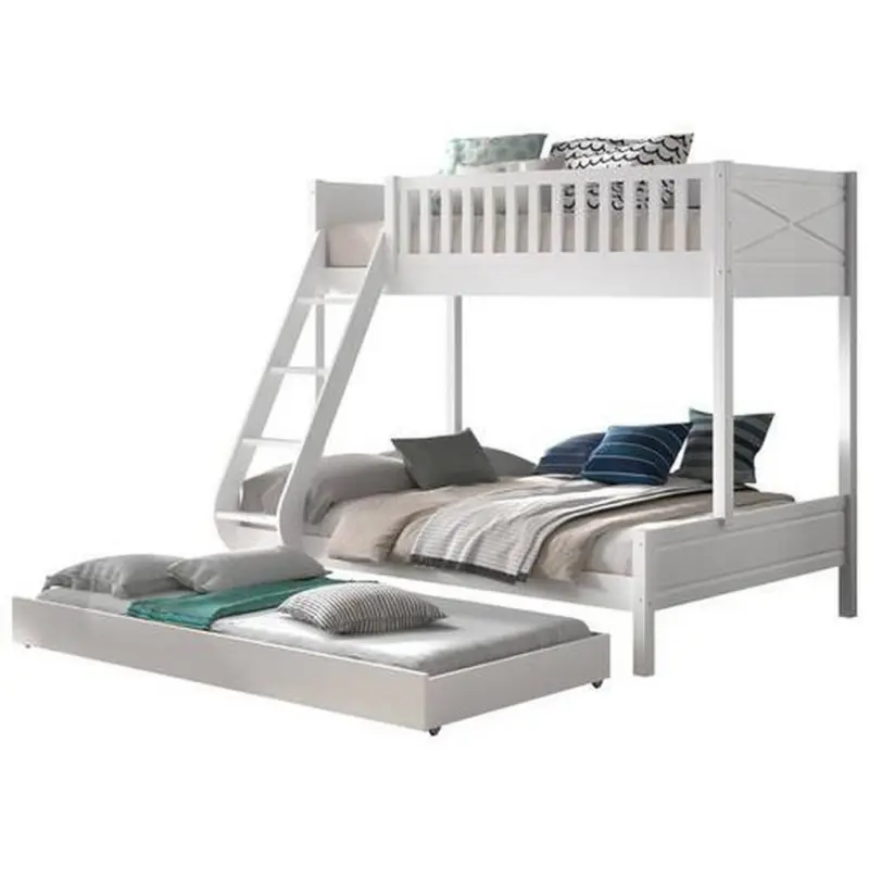 Etagenbett Scott Weiß Echtholz inkl. Zubehör