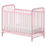 Möbelix Gitterbett Bronxx 60x120 cm Eisen Pink mit Rost+ Gitter