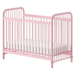 Gitterbett Bronxx 60x120 cm Eisen Pink mit Rost+ Gitter