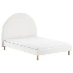 Kinderbett Moon 140x200 cm Wei&szlig; inkl. Lattenrost