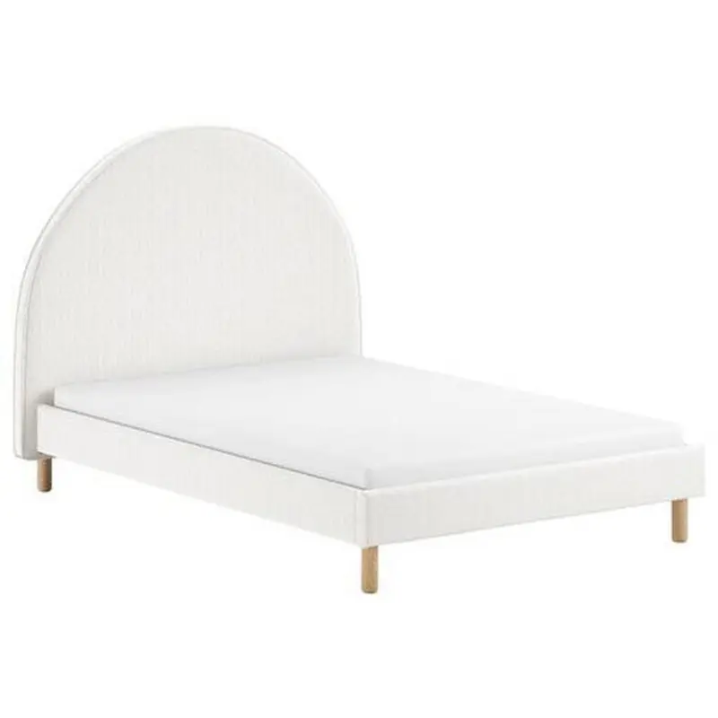 Kinderbett Moon 140x200 cm Wei&szlig; inkl. Lattenrost