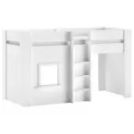 Möbelix Hochbett Reno 90x200 cm Weiß inkl. Zubehör